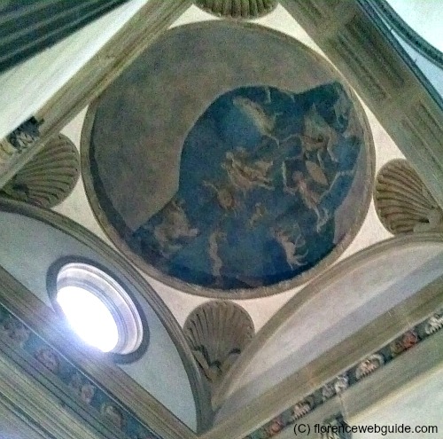 Dome with zodiac symbols in the Pazzi chapel