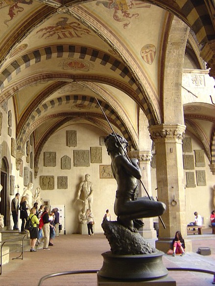 The Hall of Donatello in the Bargello Museum