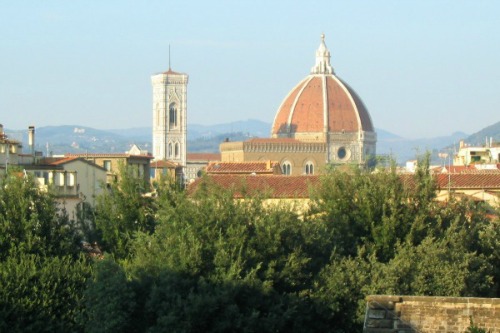 Fabulous views of the Duomo and Campanile di Giotto from the garden
