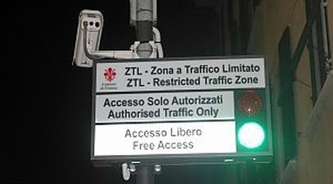 Limited traffic zone Florence Italy