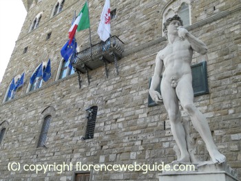 David replica outside Palazzo Vecchio