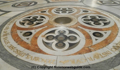 Intarsio marble floor of the cathedral