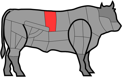 Part of Chianina cow used for the Florence steak