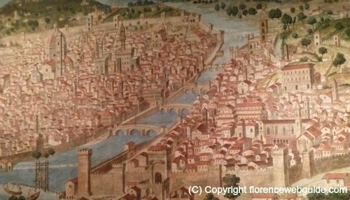 The chainlink interactive map in the Tracce di Firenze museum