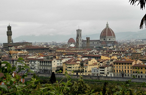 View of Duomo and Palazzo Vecchio from Piazzale Michelangelo