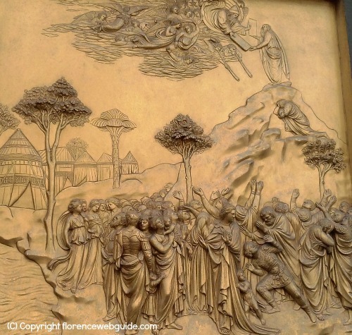 Ghiberti's panel of Moses on Mt. Sinai