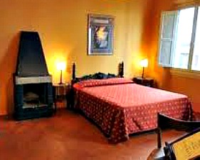 Room with fireplace at this Bed & Breakfast in Florence Italy