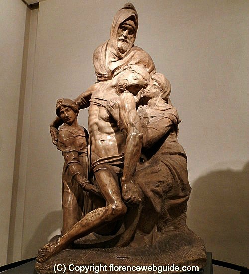 Michelangelo's Pieta at the Opera del Duomo museum, the maestro sculpted this work for his own tomb