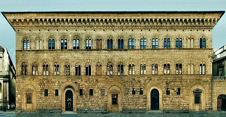 Palazzo Medici Riccardi exterior, home to Lorenzo the Magnificent and a young Michelangelo too (built circa 1435)