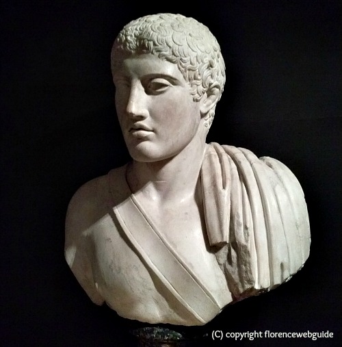 Marble sculpture gallery has an impressive collection of busts