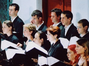 Choir singing at festival