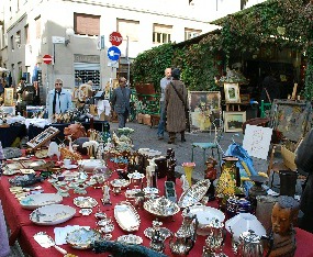 The Florence antiques market in piazza dei Ciompi is a long standing tradition