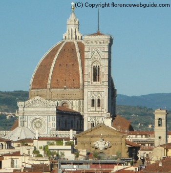 The Duomo and Campanile in Florence from SESTO terrace, you feel like you can reach out and touch it!