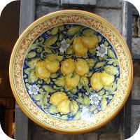 Florence and Deruta Ceramics - Platter with lemons