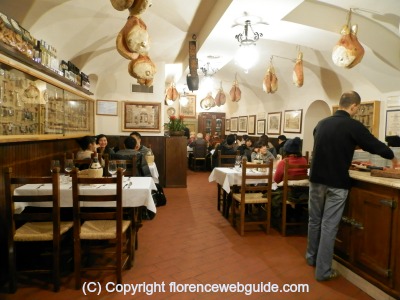 Latini has a typical Tuscan trattoria interior