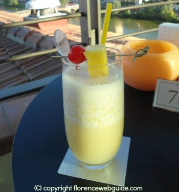 Pina Colada at cocktail hour in Florence