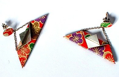 Fun colorful and original earrings designed and made by Silvia Nesti