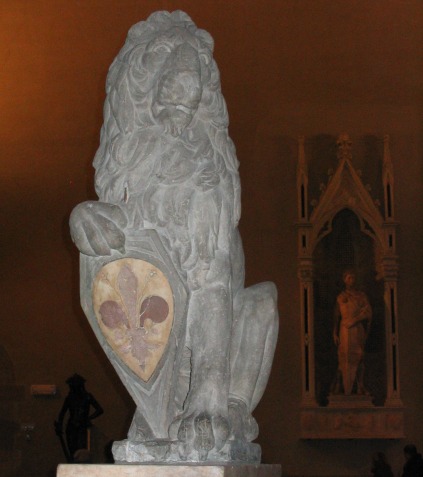 Donatello's lion, Marzocco, one of the symbols of Florence at the Bargello Museum