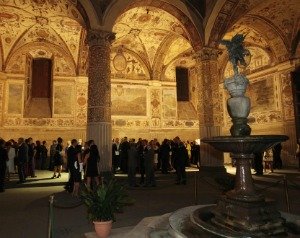 The bi-annual antique show is held in a historic palace