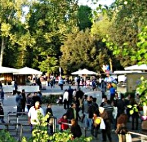 Outdoor market called 'Cascine in Fiera' in Spring