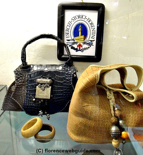 Handmade crocodile bags at the Santa Croce leather school