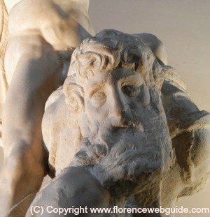 Close up detail of Michelangelo's 'Victory'