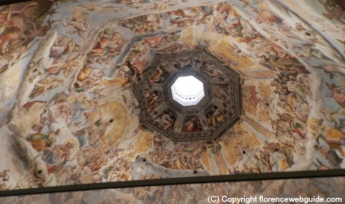 The dome frescoes taken from the gallery
