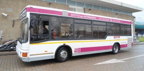 Shuttle bus at Florence Italy airport