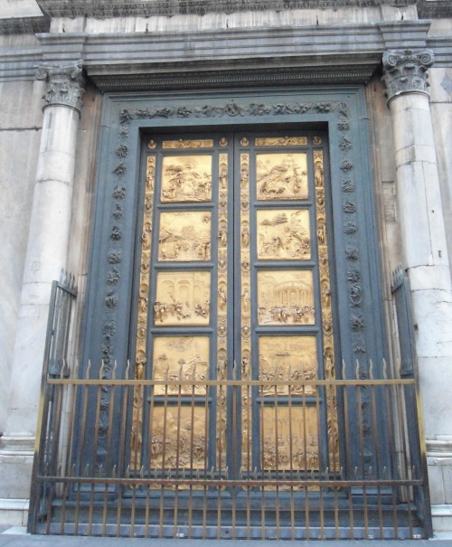 replicas of Ghiberti's bronze doors - the 'Gates of Paradise', the originals are in the Cathedral Museum