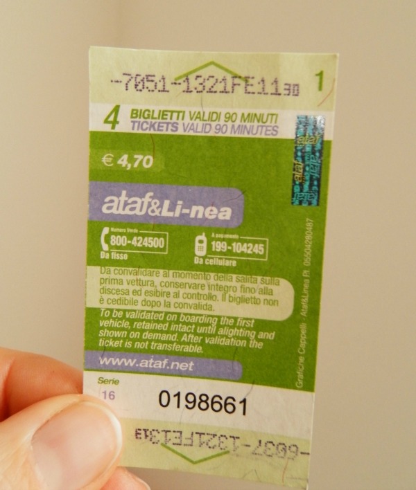 the same ticket after being stamped