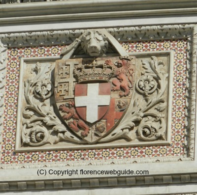 Coat of arms of the 'people' and the Florence lion