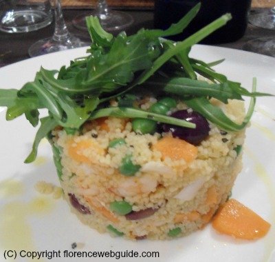 Seafood cous cous with a light sauce
