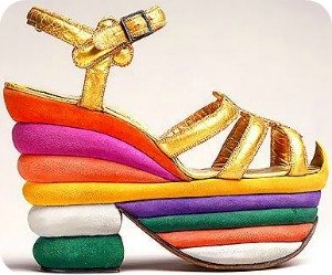 Florence Museums - the Ferragamo Museum - multicolored sandals made for Judy Garland