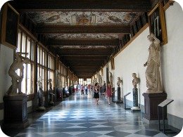 Uffizi Gallery Florence - grand hall