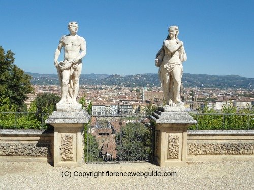 view of city from the Bardini garden terrace