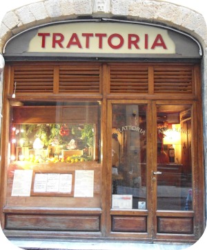 Most Florence restaurants are 'trattoria' like this one