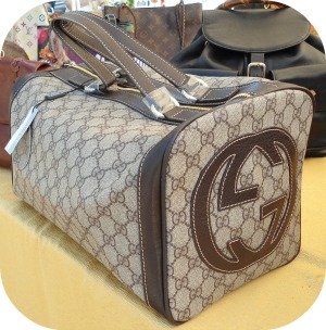 Florence Shopping - Cheap Designer Bags - Gucci overnight bag at Bottega dei Dolci Ricordi