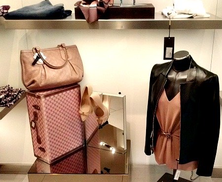 Goods at a Gucci outlet, a main stop at most shopping tours!