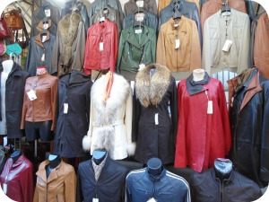 Florence Shopping - Leather Jackets - Stand at San Lorenzo