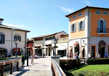 the Barberino Designer Outlet has been built to resemble a renaissance Tuscan town