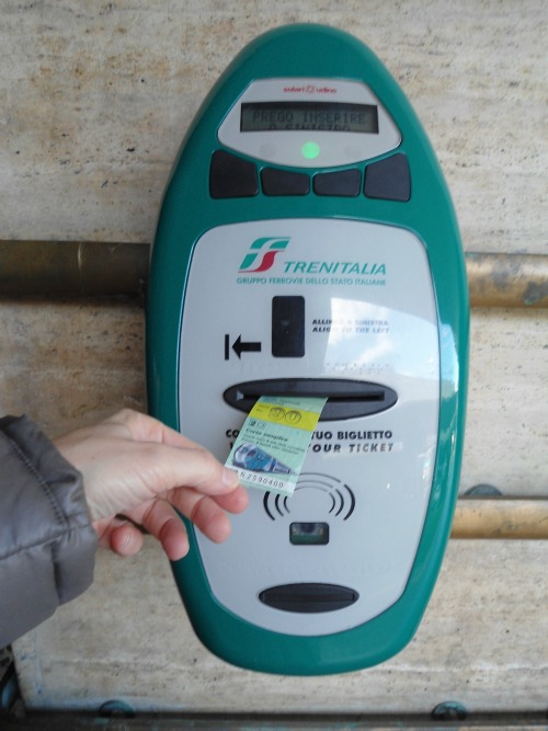 Remember to stamp your ticket using the validation machines at the head of platforms at the Florence station