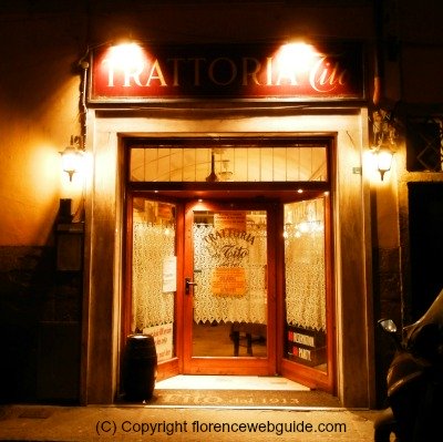 Da Tito trattoria at night