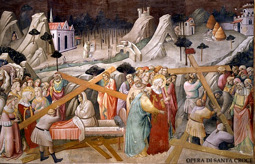 Scene of the discovery of the cross by Agnolo Gaddi