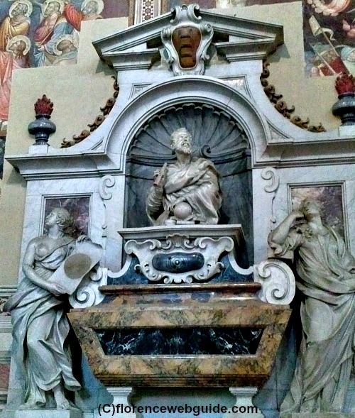 Tomb of Galileo Galilei where also his daughter and devoted pupil are buried