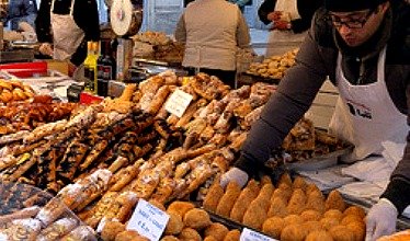 A stall at the gourmet food market