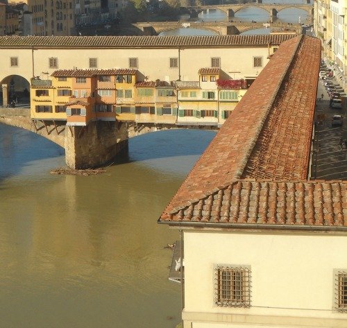 Vasari Corridor leading off Uffizi Gallery Florence