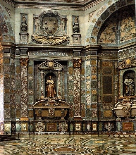 A good view of interior of the Chapel of the Princes at the Medici Chapel Museum