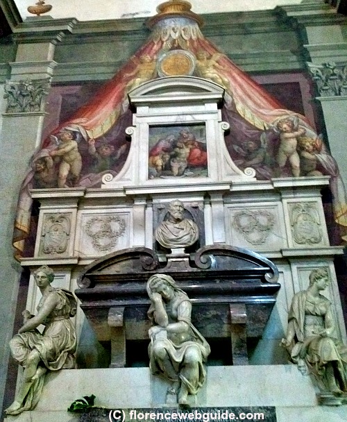 Tomb of Michelangelo designed by Giorgio Vasari (circa 1565)