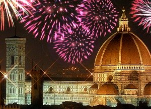 New Year's Eve fireworks in Florence