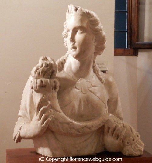 Charity holding the horn of plenty by Tino da Camaino, 1320 circa